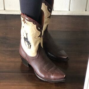 Rare vintage - Old Gringo Yippie Ki Yay  Short Rodeo Cowboy Boots - Size 9